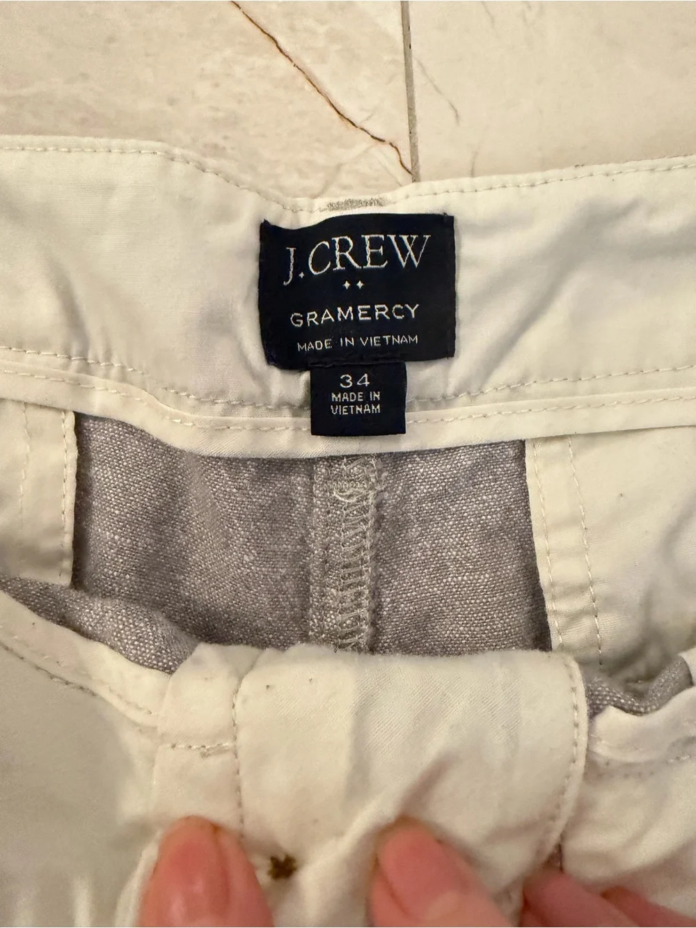 J. Crew Men's Light Gray Flat-Front Shorts